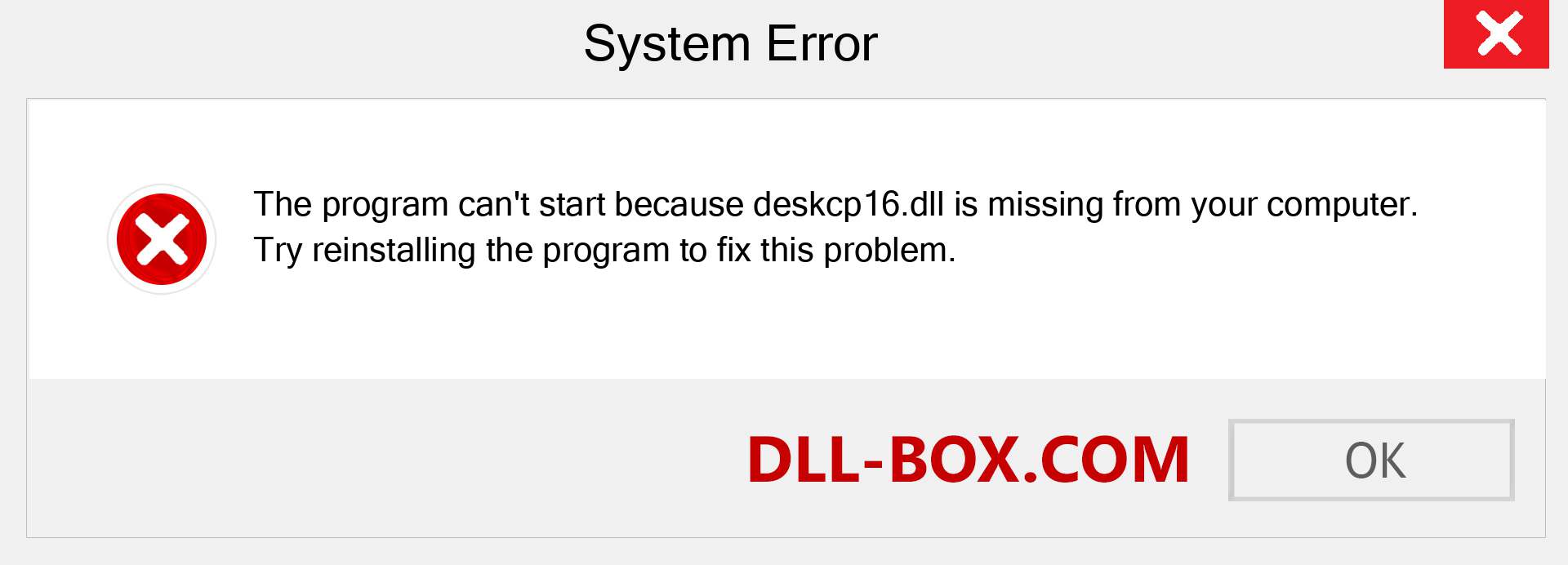  deskcp16.dll file is missing?. Download for Windows 7, 8, 10 - Fix  deskcp16 dll Missing Error on Windows, photos, images